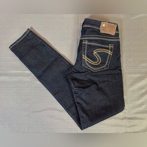 Silver Jeans Aiko Skinny Dark Wash Jeans W27 L31 Stretch Denim Women’s